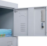 NNEDSZ Lock 6-Door Locker for Office Gym Shed School Home Storage Grey