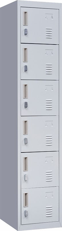 NNEDSZ Lock 6-Door Locker for Office Gym Shed School Home Storage Grey