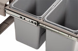 NNEDSZ of 2 15L Pull Out Trash Bin Dual Kitchen Garbage Waste Basket Cabinet Bin
