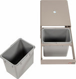NNEDSZ of 2 15L Pull Out Trash Bin Dual Kitchen Garbage Waste Basket Cabinet Bin