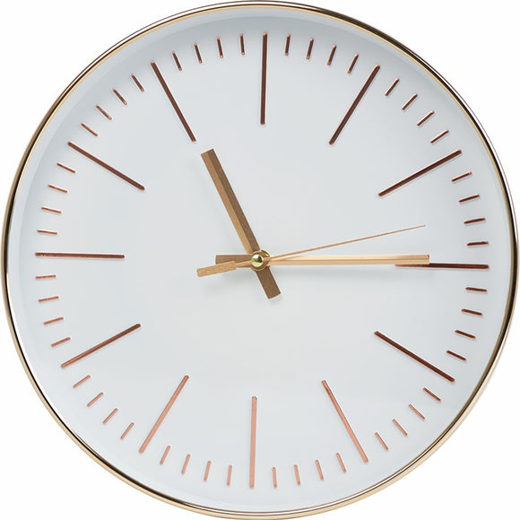 NNEDSZ Wall Clock Silent Non-Ticking Quartz Battery Operated Round Gold