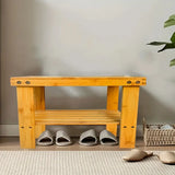 NNETM 1 pc Bamboo Gardening Work Bench - Sturdy, Natural Color