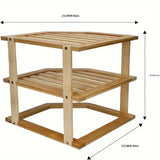 NNETM Bamboo Multi-Layer Corner Shelf - Stylish and Space-Saving Kitchen Storage