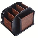 NNETM Elegant Wooden Desktop Organizer - Stylish Storage Solution for Office Essentials