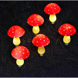 NNETM Solar Red Mushroom Garden Lights - 8 Modes Waterproof Decorative Outdoor Lighting (Set of 8)