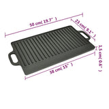 NNEVL Grill Platter Cast Iron Reversible 50x23 cm