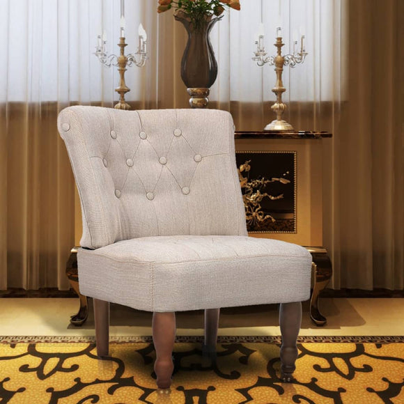 NNEVL French Chair Cream Fabric