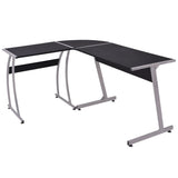 NNEVL Corner Desk L-Shaped Black