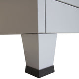 NNEVL Locker Cabinet with 3 Compartments Steel 90x45x180 cm Grey