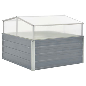 NNEVL Greenhouse 100x100x85 cm Galvanised Steel Grey