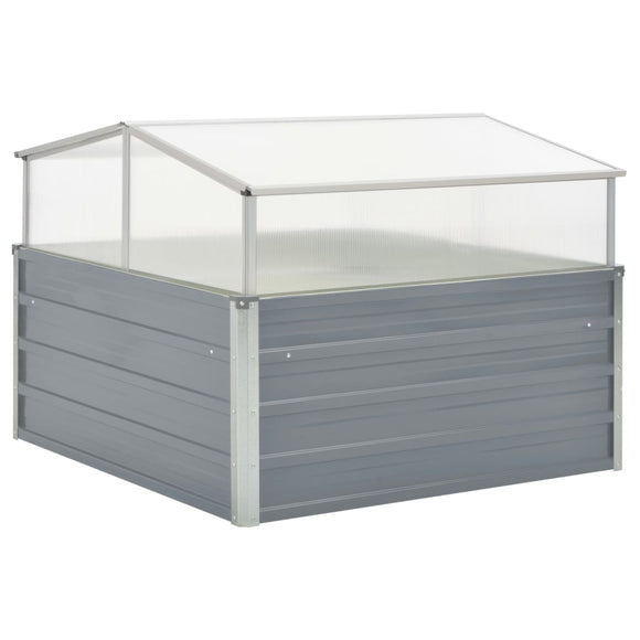 NNEVL Greenhouse 100x100x85 cm Galvanised Steel Grey