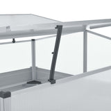 NNEVL Greenhouse 100x100x85 cm Galvanised Steel Grey