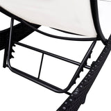 NNEVL Sun Lounger Poly Rattan Black