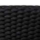 NNEVL Sun Lounger Poly Rattan Black