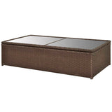 NNEVL 4 Piece Garden Lounge Set with Cushions Poly Rattan Brown