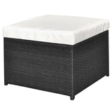 NNEVL 4 Piece Garden Lounge Set with Cushions Poly Rattan Black
