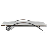 NNEVL Sun Lounger with Cushion & Wheels Poly Rattan Brown
