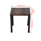 NNEVL Sun Loungers with Table Poly Rattan Brown