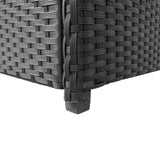 NNEVL Garden Storage Box Black 120x50x60 cm Poly Rattan