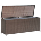 NNEVL Garden Storage Box Brown 120x50x60 cm Poly Rattan