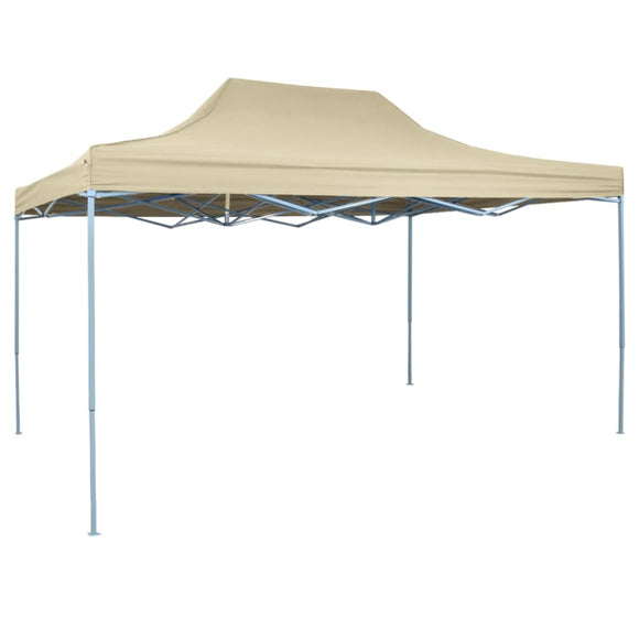 NNEVL Foldable Tent Pop-Up 3x4.5 m Cream White