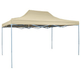 NNEVL Foldable Tent Pop-Up 3x4.5 m Cream White