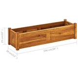 NNEVL Garden Raised BedAcacia Wood 100x30x25 cm