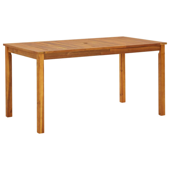 NNEVL Garden Table 140x80x74 cm Solid Acacia Wood