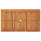 NNEVL Garden Table 140x80x74 cm Solid Acacia Wood