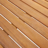 NNEVL Garden Table 140x80x74 cm Solid Acacia Wood