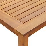 NNEVL Garden Table 140x80x74 cm Solid Acacia Wood