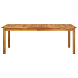 NNEVL Garden Table 200x90x74 cm Solid Acacia Wood