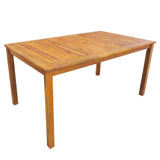 NNEVL 5 Piece Outdoor Dining Set Solid Acacia Wood