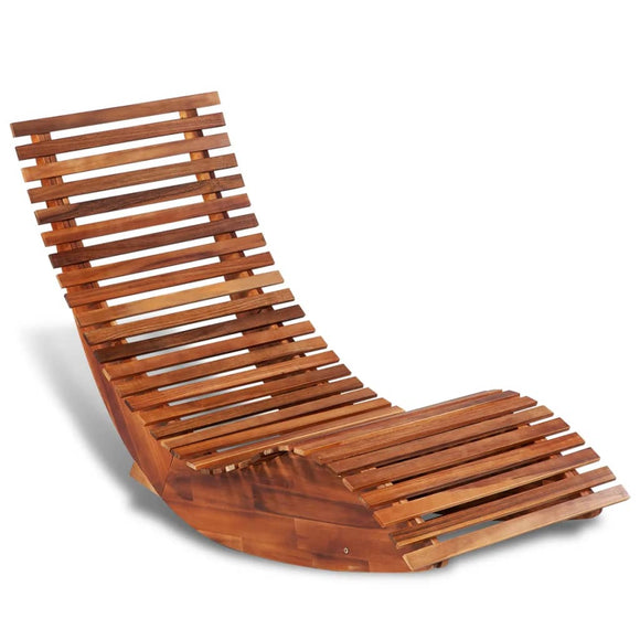 NNEVL Rocking Sun Lounger Acacia Wood