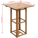 NNEVL Bistro Table 75x75x110 cm Solid Acacia Wood
