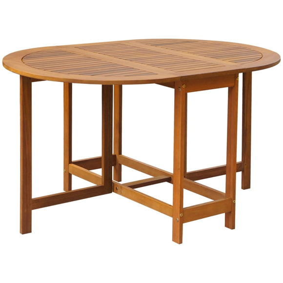 NNEVL Garden Table 130x90x72 cm Solid Acacia Wood