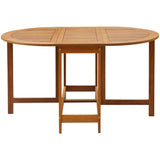 NNEVL Garden Table 130x90x72 cm Solid Acacia Wood