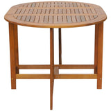 NNEVL Garden Table 130x90x72 cm Solid Acacia Wood