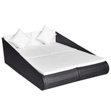 NNEVL Garden Bed Black 201x139 cm Poly Rattan