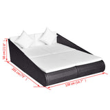 NNEVL Garden Bed Black 201x139 cm Poly Rattan