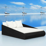NNEVL Garden Bed Black 201x139 cm Poly Rattan