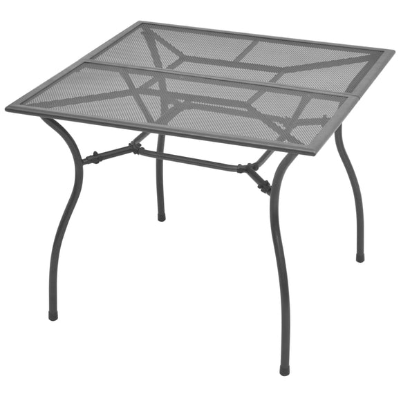 NNEVL Garden Table 90x90x72 cm Steel Mesh