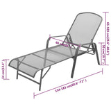 NNEVL Sun Lounger Steel Anthracite