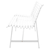 NNEVL Garden Bench 150 cm Steel White