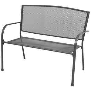 NNEVL Garden Bench 108 cm Steel and Mesh Anthracite