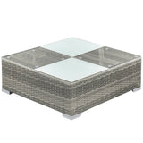 NNEVL 6 Piece Garden Lounge Set with Cushions Poly Rattan Grey