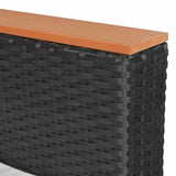 NNEVL Garden Sofa Poly Rattan Black