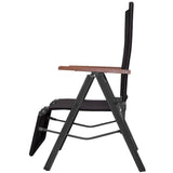 NNEVL Reclining Deck Chair Poly Rattan Brown