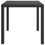 NNEVL Garden Table Black 80x80x74 cm Aluminium and WPC