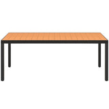 NNEVL Garden Table Brown 185x90x74 cm Aluminium and WPC